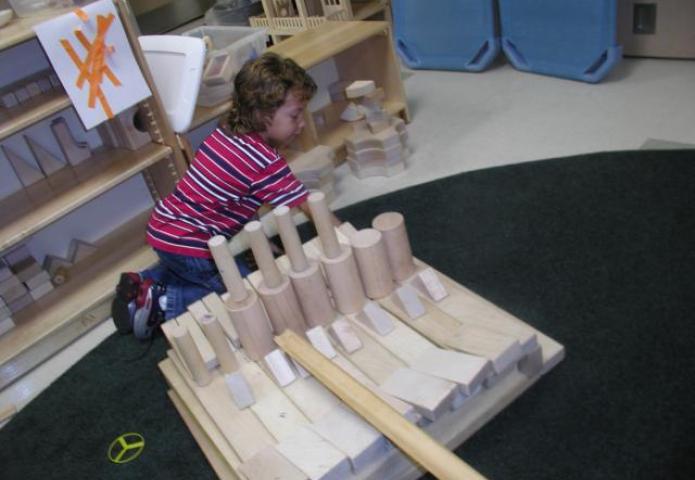 Child playing with toys.