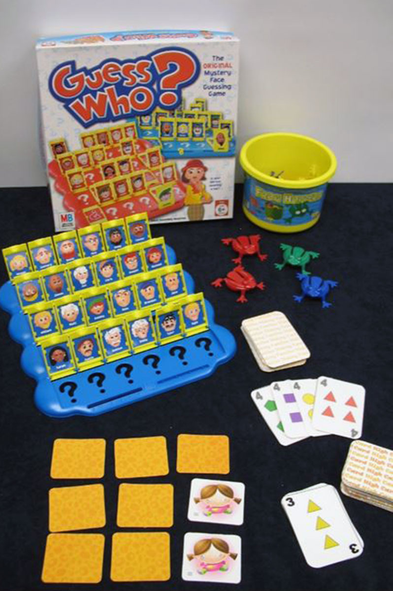 Kindergarden games on a table.