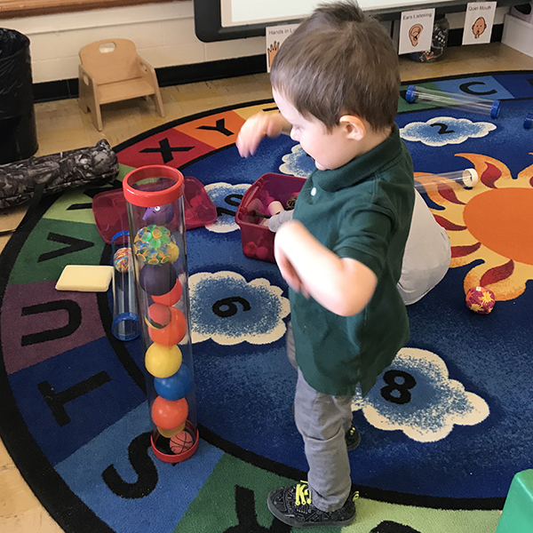 Child playing with toys.