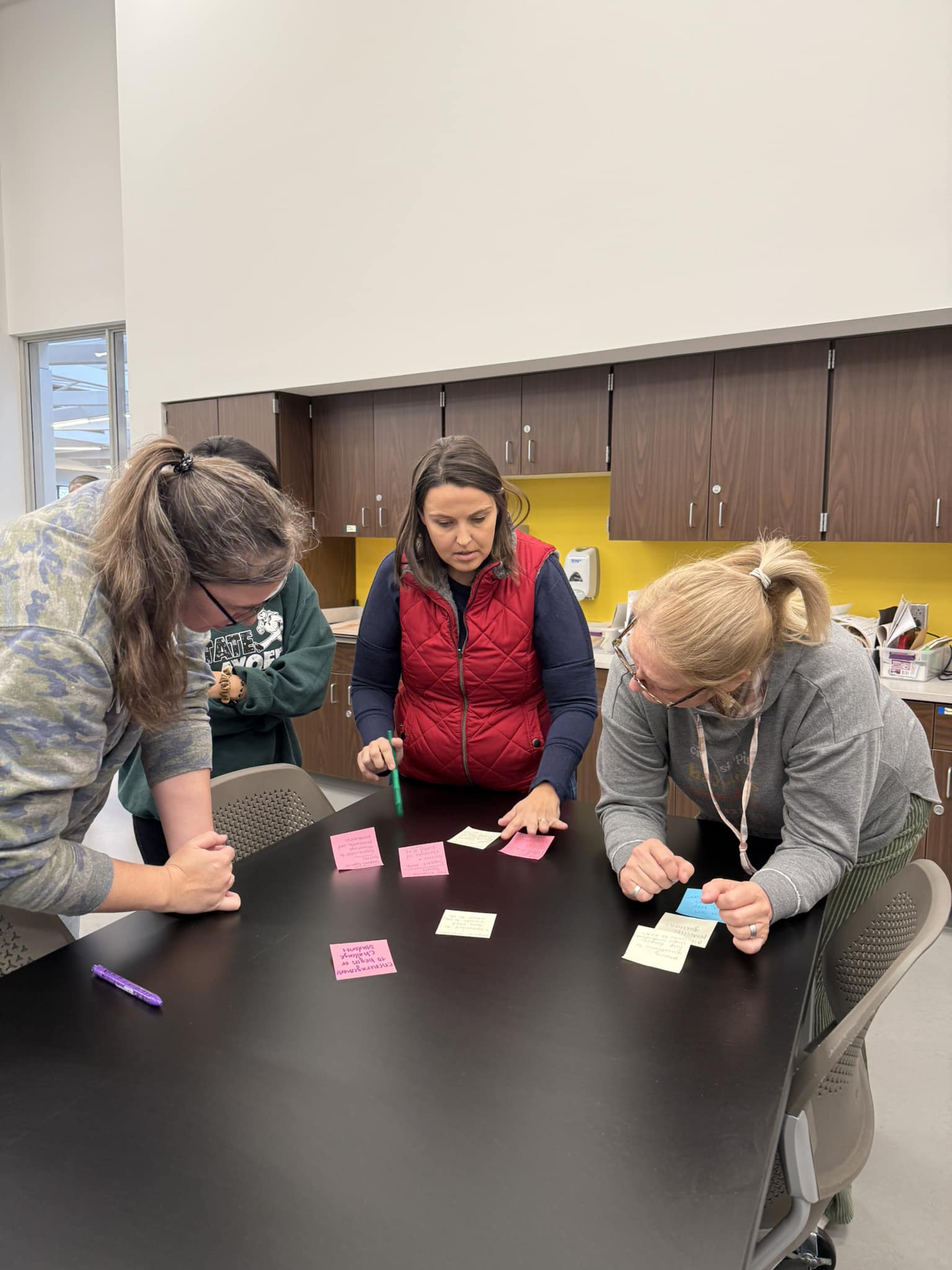 Group of teachers discussing a topic