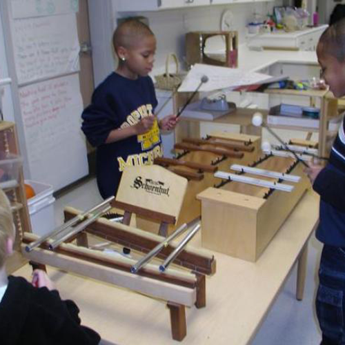 boys playing with instruments