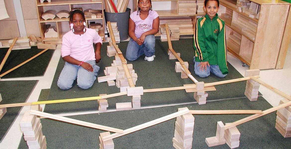 children building with ramps